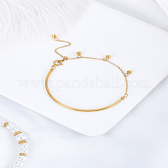 1Pc Stainless Steel Cable Chain Link Bracelets&nbsp;BJEW-LP0004-41G