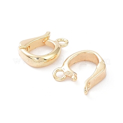 Rack Plating Brass Fold Over Clasps&nbsp;KK-A183-10G