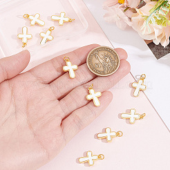 10Pcs Brass Enamel Pendants&nbsp;KK-BBC0029-22