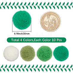 40Pcs 4 Colors Wool Felt Balls&nbsp;DIY-SC0029-40F
