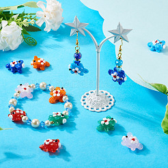 6Pcs 6 Colors Handmade Lampwork Bumpy Beads Strands&nbsp;LAMP-TA0001-45