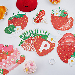 2 Bags 2 Styles Strawberry Paper Hanging Streamer&nbsp;DIY-FH0010-28