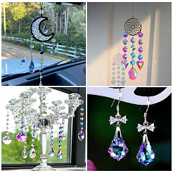70Pcs 7 Style Electroplate Faceted Glass Pendants&nbsp;EGLA-TA0001-11