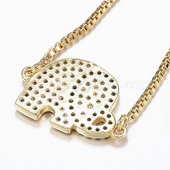 Adjustable Brass Micro Pave Cubic Zirconia Slider Bracelets&nbsp;BJEW-E317-39A-G
