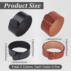 2Sets 2 Colors PU Leather Waist Belt Keeper Rings&nbsp;FIND-GF0009-20B