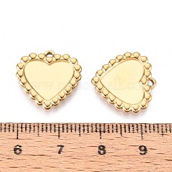 304 Stainless Steel Pendant Cabochon Settings&nbsp;STAS-T067-02G