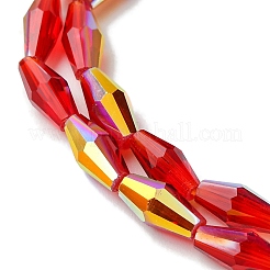 Transparent Electroplate Glass Beads Strands&nbsp;GLAA-K064-05A-AB01