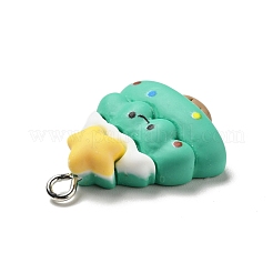 Christmas Opaque Resin Pendants&nbsp;RESI-G043-A07