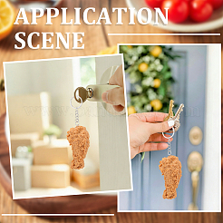 4Pcs Chicken Leg PVC Pendant Keychains&nbsp;KEYC-SC0002-22
