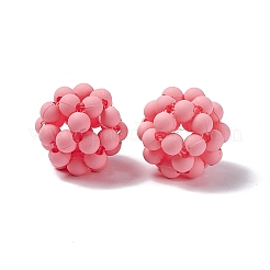 Handmade Plastic Woven Beads&nbsp;X-KY-P015-04D