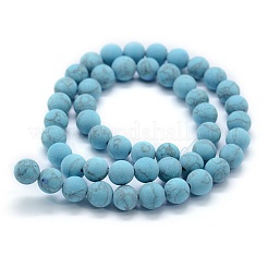 Synthetic Turquoise Beads Strands&nbsp;G-P387-01-8mm