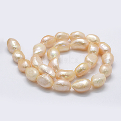 Natural Cultured Freshwater Pearl Beads Strands&nbsp;PEAR-K004-06D