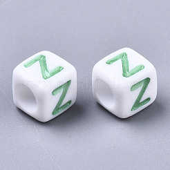 Opaque White Acrylic Beads&nbsp;SACR-R252-02