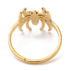 Ion Plating(IP) 304 Stainless Steel Spider Adjustable Ring for Women&nbsp;RJEW-M149-06G