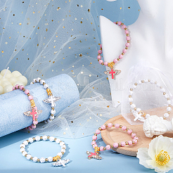 2Pcs Acrylic & Plastic Beads Bracelets&nbsp;BJEW-HS00006