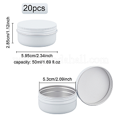 Round Aluminium Tin Cans&nbsp;CON-WH0079-13B