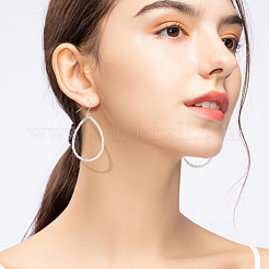 4 Pairs 4 Style Crystal Rhinestone Hollow Out Teardrop Dangle Earrings&nbsp;EJEW-AN0003-09
