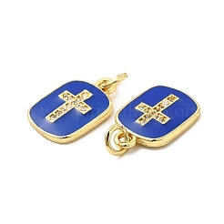 Brass Micro Pave Cubic Zirconia Pendants&nbsp;KK-E068-VB448-1