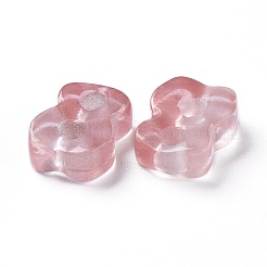 2-Hole Synthetic Cherry Quartz Glass Buttons&nbsp;G-L553-59