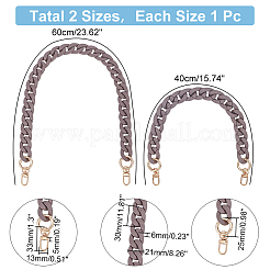 2Pcs 2 Style Matte Style Acrylic Cable Chain Bag Handles&nbsp;FIND-WR0007-72