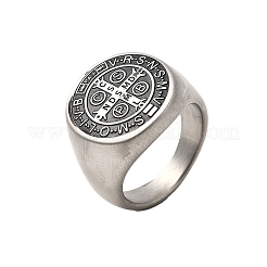 304 Stainless Steel Enamel Wide Band Finger Rings for Men&nbsp;RJEW-P163-01P
