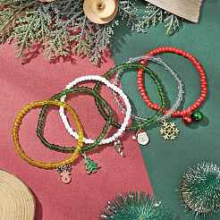 6 Pcs Glass Seed Beaded Stretch Bracelets for Women&nbsp;BJEW-JB11121
