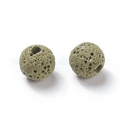 Unwaxed Natural Lava Rock Beads&nbsp;G-F325-8mm-A11