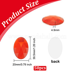 100Pcs Flat Back Acrylic Rhinestone Cabochons&nbsp;OACR-OC0001-19A