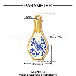 Printed 304 Stainless Steel with Enamel Pendants&nbsp;SA-OY002-95G