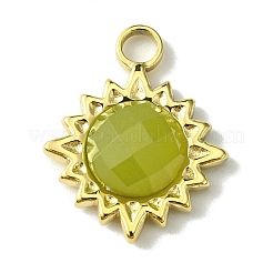 Ion Plating(IP) Real 14K Gold Plated 304 Stainless Steel with Glass Pendant&nbsp;FIND-Z028-33G
