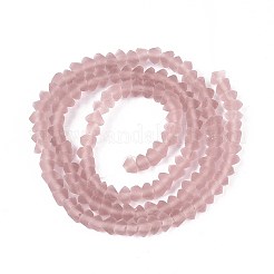 Frosted Transparent Glass Beads Strands&nbsp;LS-GLAA-N016-4mm-25