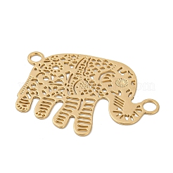 Rack Plating Brass Filigree Connector Charms&nbsp;KKC-D001-01KCG