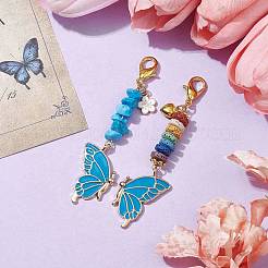 Butterfly Alloy Enamel Pendants Decoraiton&nbsp;HJEW-JM01637