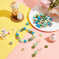 120Pcs 6 Colors Easter Themed Handmade Polymer Clay Beads&nbsp;CLAY-PH0001-92
