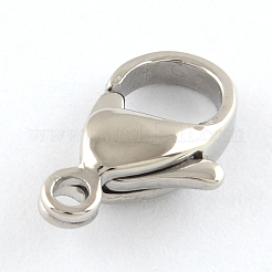 Tarnish Resistant Polished 316 Surgical Stainless Steel Lobster Claw Clasps&nbsp;X-STAS-R072-14A