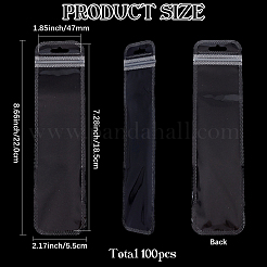 100Pcs Rectangle Long Plastic Zip Top Gift Bags&nbsp;ABAG-SP0001-40