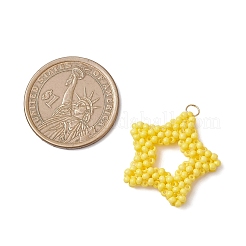 Glass Seed Beaded Star Pendants&nbsp;PALLOY-MZ01116