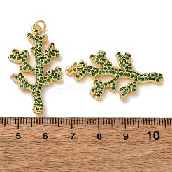 Brass Micro Pave Cubic Zirconia Pendants&nbsp;KK-A271-04G