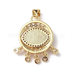 Lampwork Evil Eye Pendants with Colorful Cubic Zirconia&nbsp;ZIRC-L102-14G