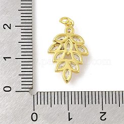Rack Plating Brass Micro Pave Cubic Zirconia Pendants&nbsp;KK-S396-50G