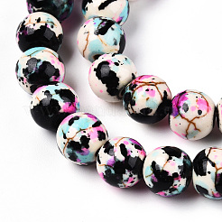 Synthetic Turquoise Dyed Beads Strands&nbsp;G-E594-24C
