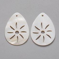 Natural Freshwater Shell Pendants&nbsp;SHEL-R021-10