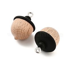Wood and Iron Pinecone Pendants&nbsp;PALLOY-R155-02P