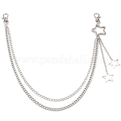 Iron Double Layer Curb Chain Hollow Star Char Pants Chains for Men Women&nbsp;WGF9380-01