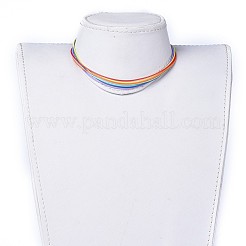 Waxed Polyester Cord Choker Necklaces&nbsp;NJEW-JN02429
