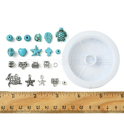 DIY Mixed Shapes Synthetic Turquoise Beads Bracelets Making Kits&nbsp;DIY-FS0007-53