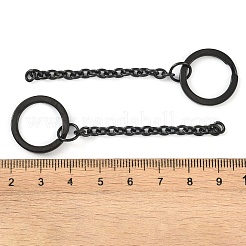 Ion Plating(IP) 304 Stainless Steel Split Key Ring Clasps&nbsp;STAS-L226-009A-B