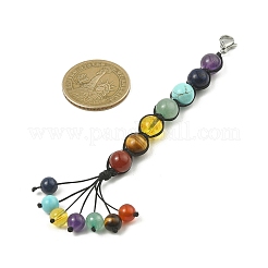 Chakra Gemstone Pendant Decorations&nbsp;HJEW-TA00078-02