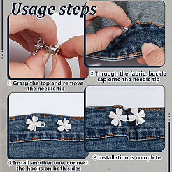 12Pcs 12 Styles Star & Paw Print & Clover Alloy Adjustable Jean Button Pins&nbsp;FIND-DR0001-80