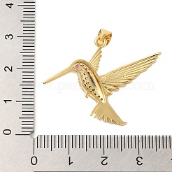 Brass Micro Pave Cubic Zirconia Pendants&nbsp;KK-A228-04G